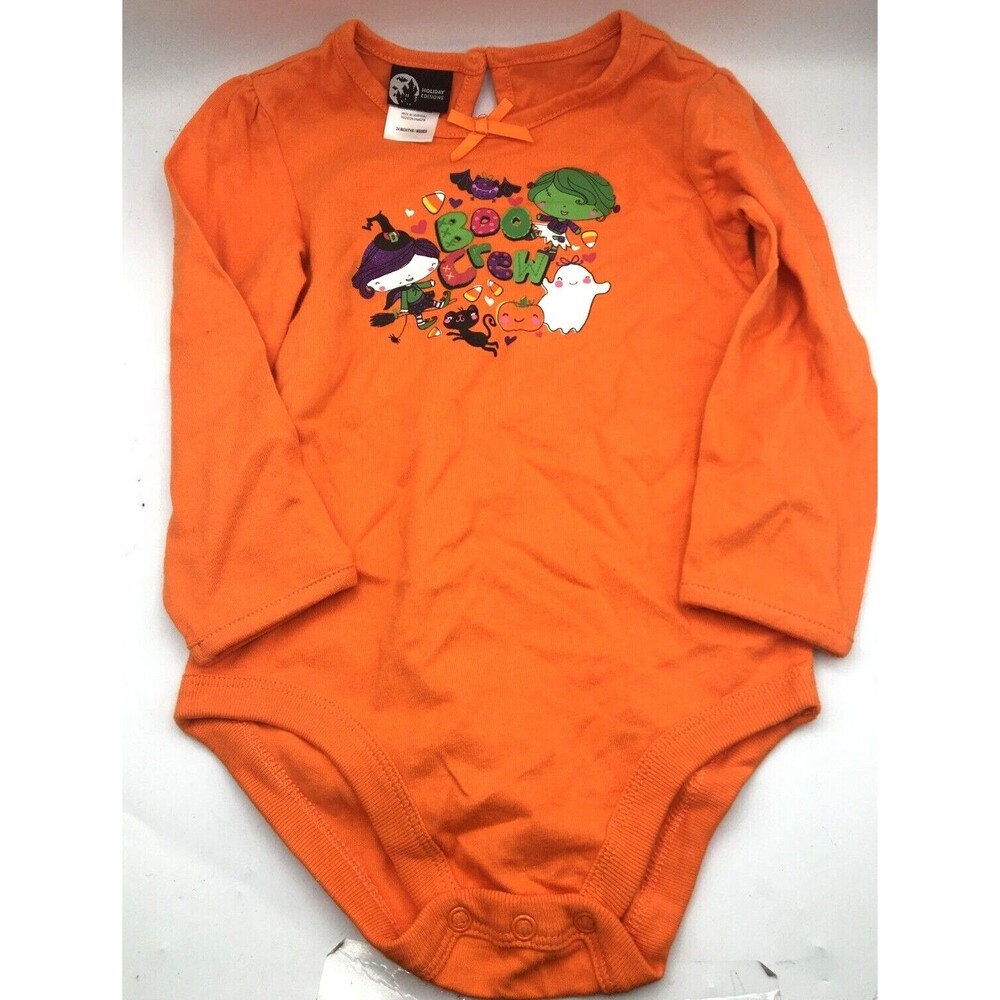 Halloween Shirt Top One Piece Long Sleeve Baby Girl Toddler 24 Months EUC
